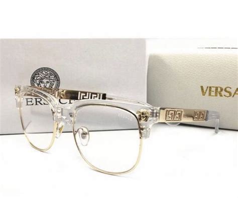 clear versace glasses men|clear versace glasses on face.